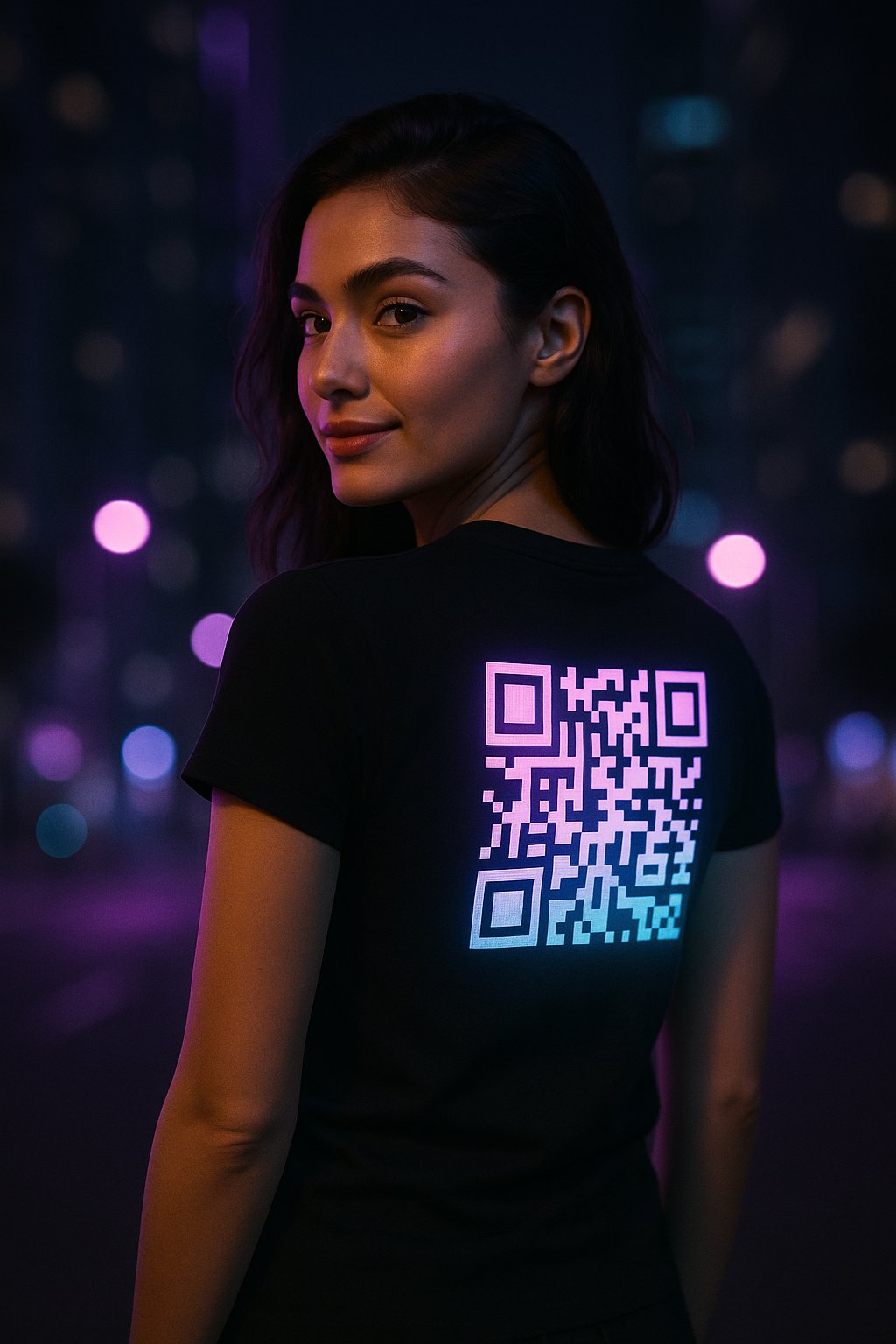 Real people from the real world. Wear your QR code — anyone who scans you sees your profile, your photos and all your socials, growing your following, and you earn money when they join.